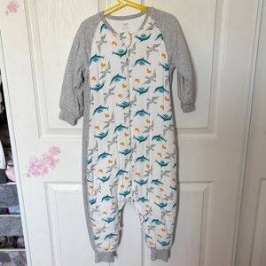 NEST Fragrances Kids Pajamas - Gray and White with Blue and Yellow Accents